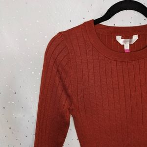 BURNT ORANGE KNIT SHIRT